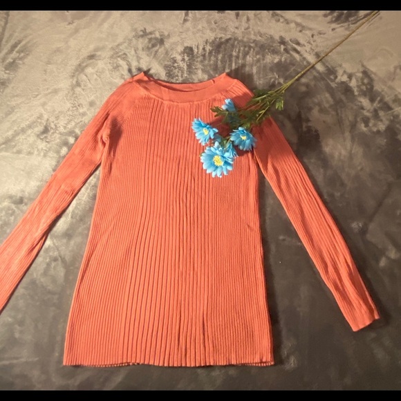 Rue21 Women's Ribbed Crew Neck Sweater - Rust/size L - Picture 6 of 8